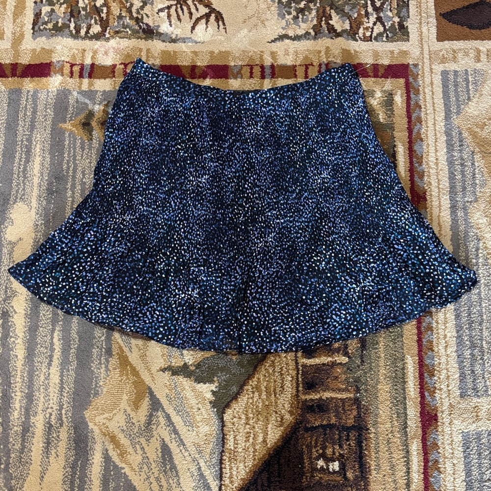 Banana Republic Navy and White Speckled Skirt Size 12